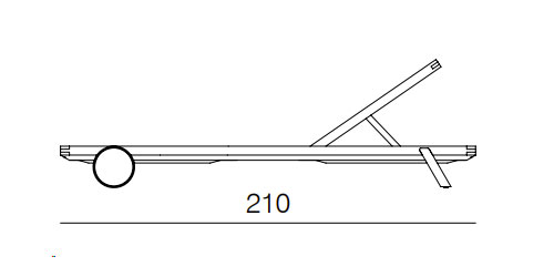 Sonnenliege B 210 cm H 20cm T 92cm