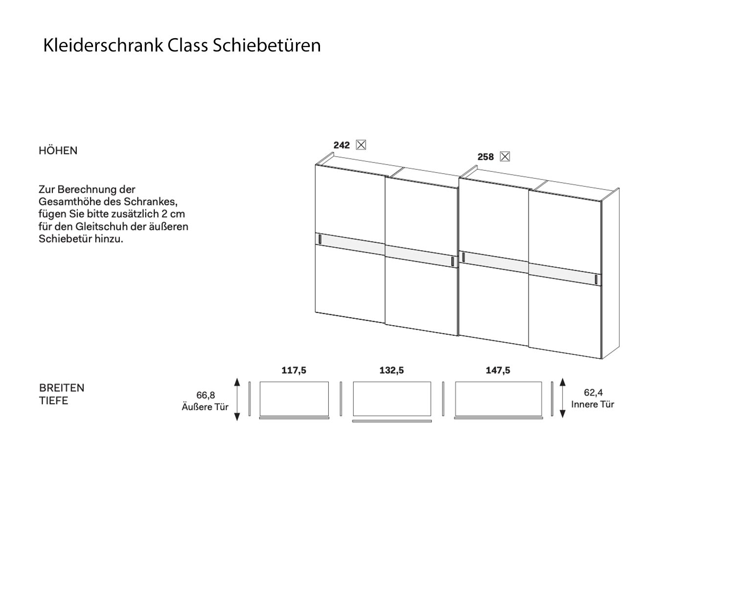 Schets Afmetingen Maten Kledingkast Klasse