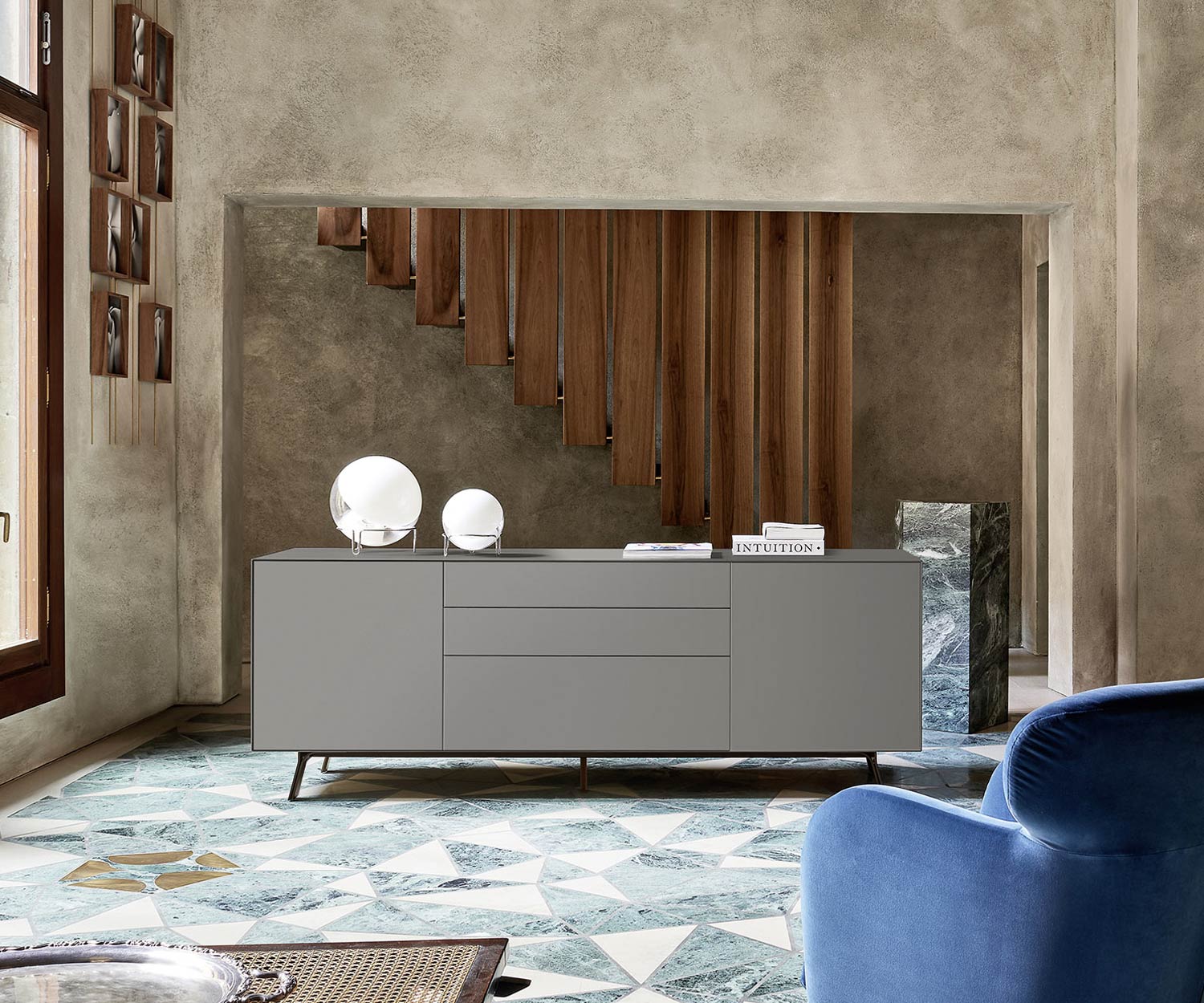 Exclusief Livitalia Minimal 20 dressoir lichtgrijs mat gelakt