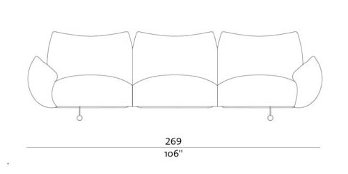 3 Sitzer B 269 cm